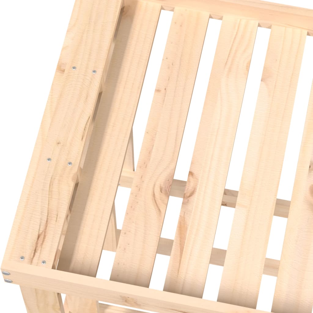 Utendørs vedstativ 108x52x74 cm heltre furu
