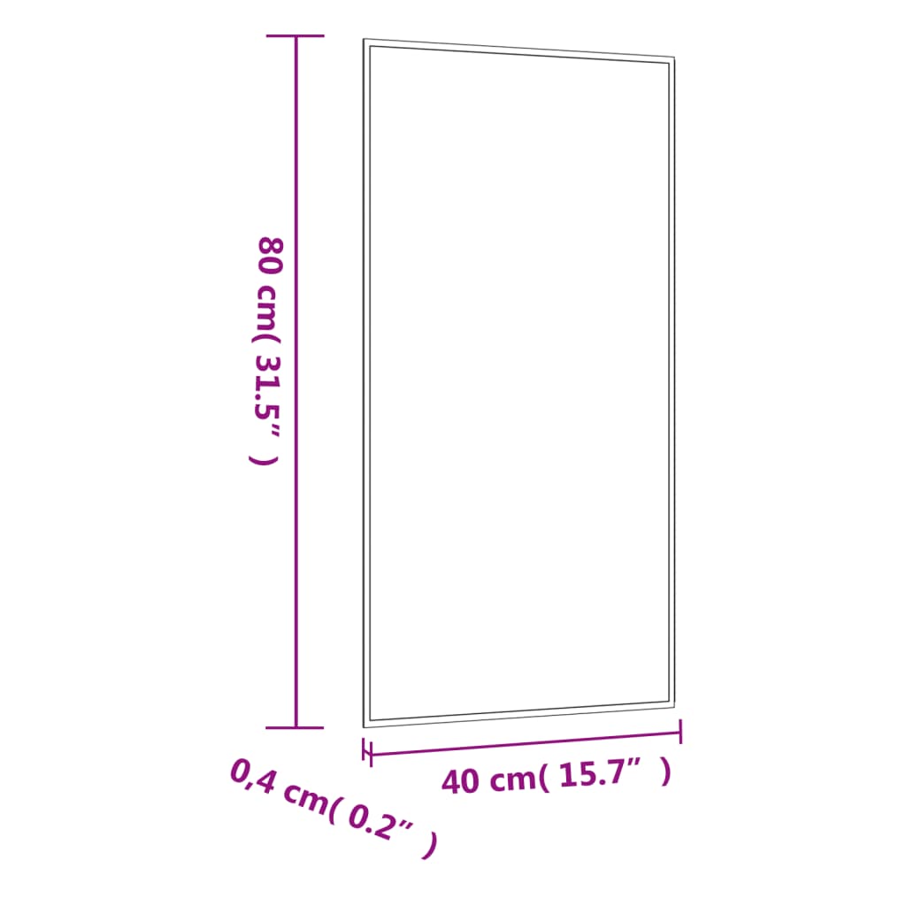 Veggspeil 40x80 cm glass rektangulær