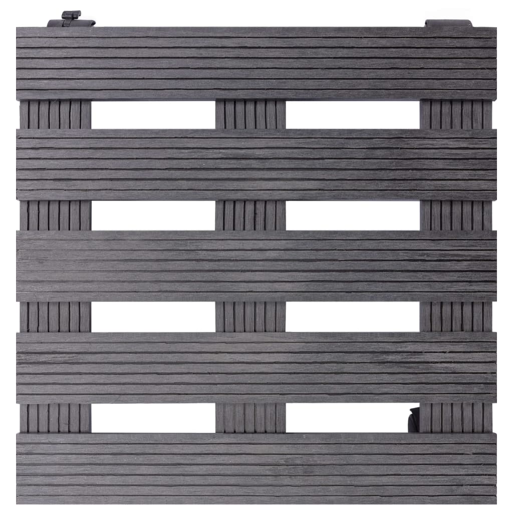 Pottetraller 4 stk grå 30x30x7,5 cm WPC