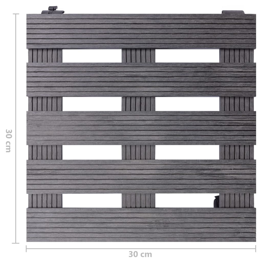 Pottetraller 4 stk grå 30x30x7,5 cm WPC