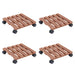 Pottetraller 4 stk brun 30x30x7,5 cm WPC