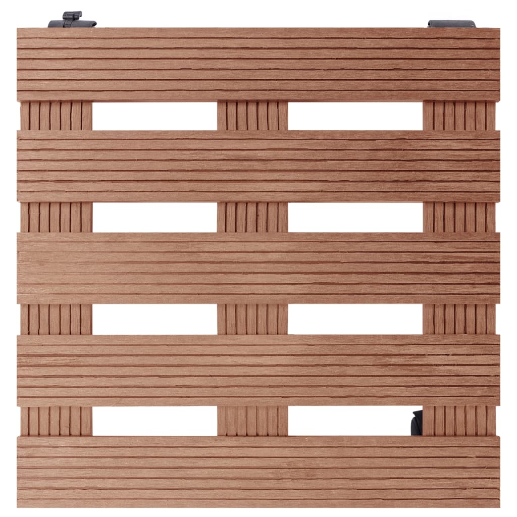 Pottetraller 4 stk brun 30x30x7,5 cm WPC
