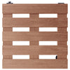 Pottetraller 4 stk brun 30x30x7,5 cm WPC