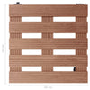 Pottetraller 4 stk brun 30x30x7,5 cm WPC