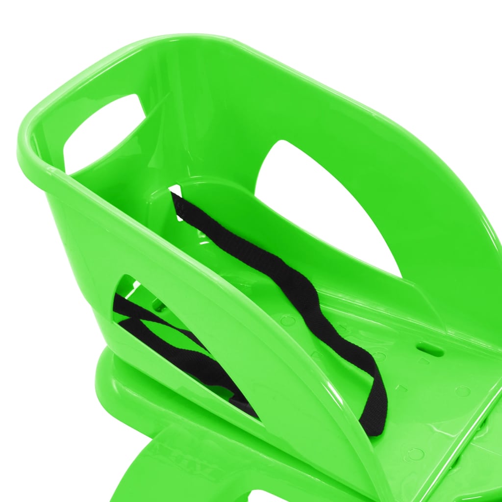 Slede med sete og ratt grønn 102,5x40x23 cm polypropylen