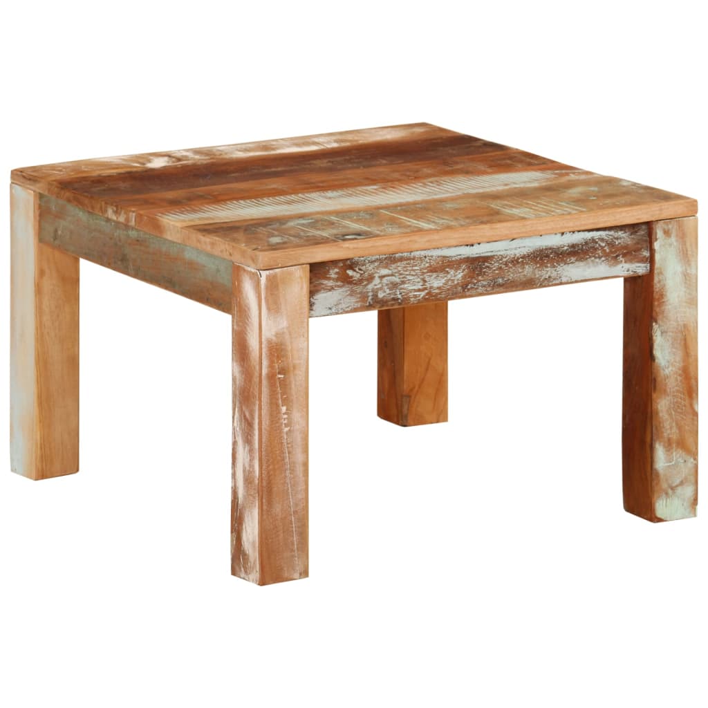 Salongbord 55x55x35 cm gjenvunnet heltre