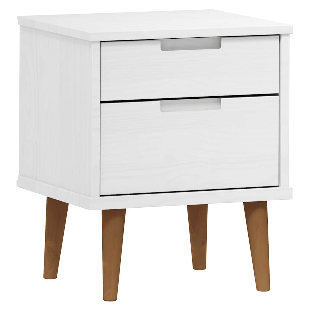 Nattbord MOLDE hvit 40x35x48 cm heltre furu