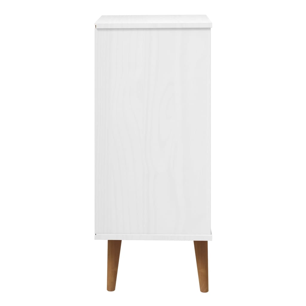 Kommode MOLDE hvit 40x35x82 cm heltre furu