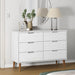 Kommode MOLDE hvit 113x40x80 cm heltre furu