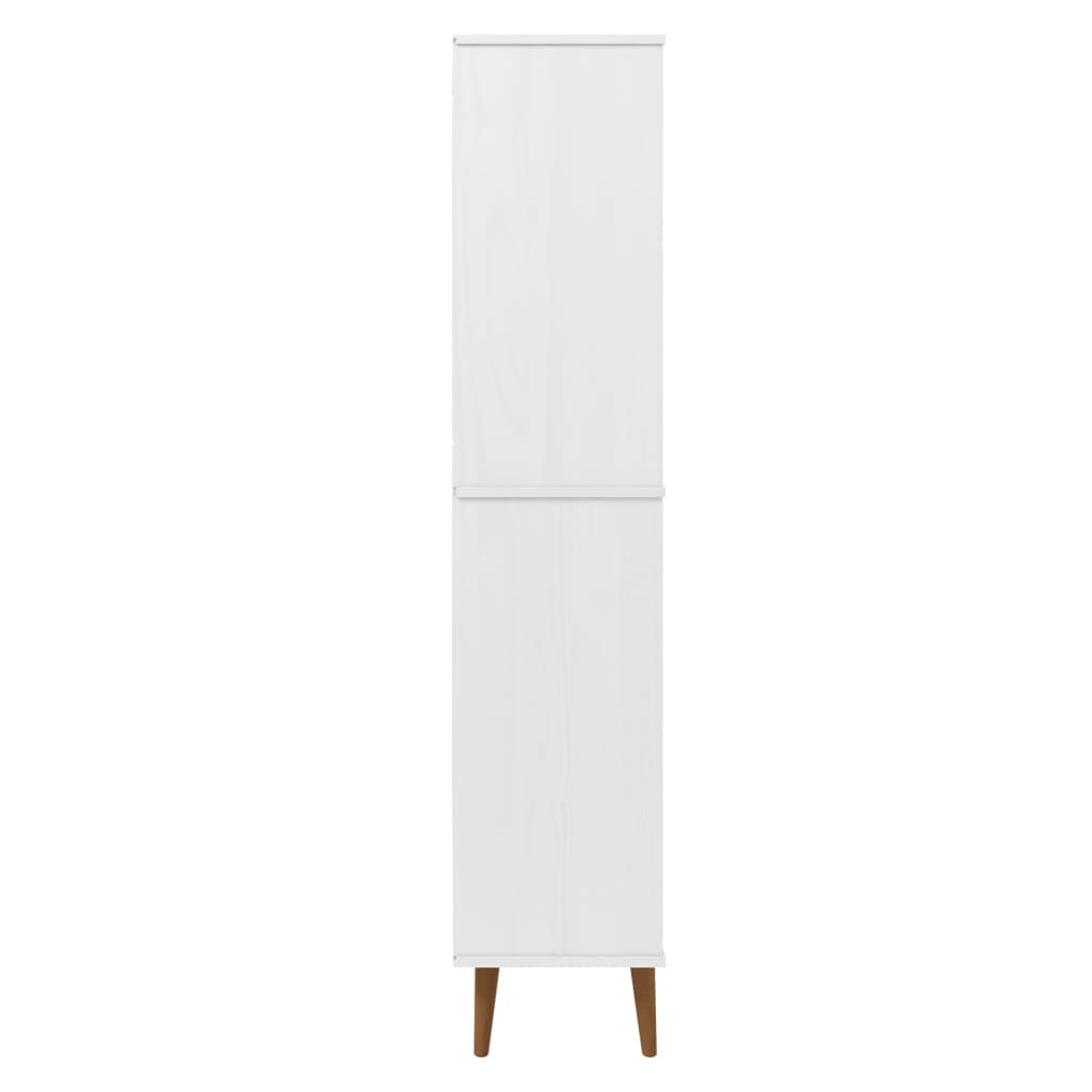 Bokhylle MOLDE hvit 85x35x170,5 cm heltre furu
