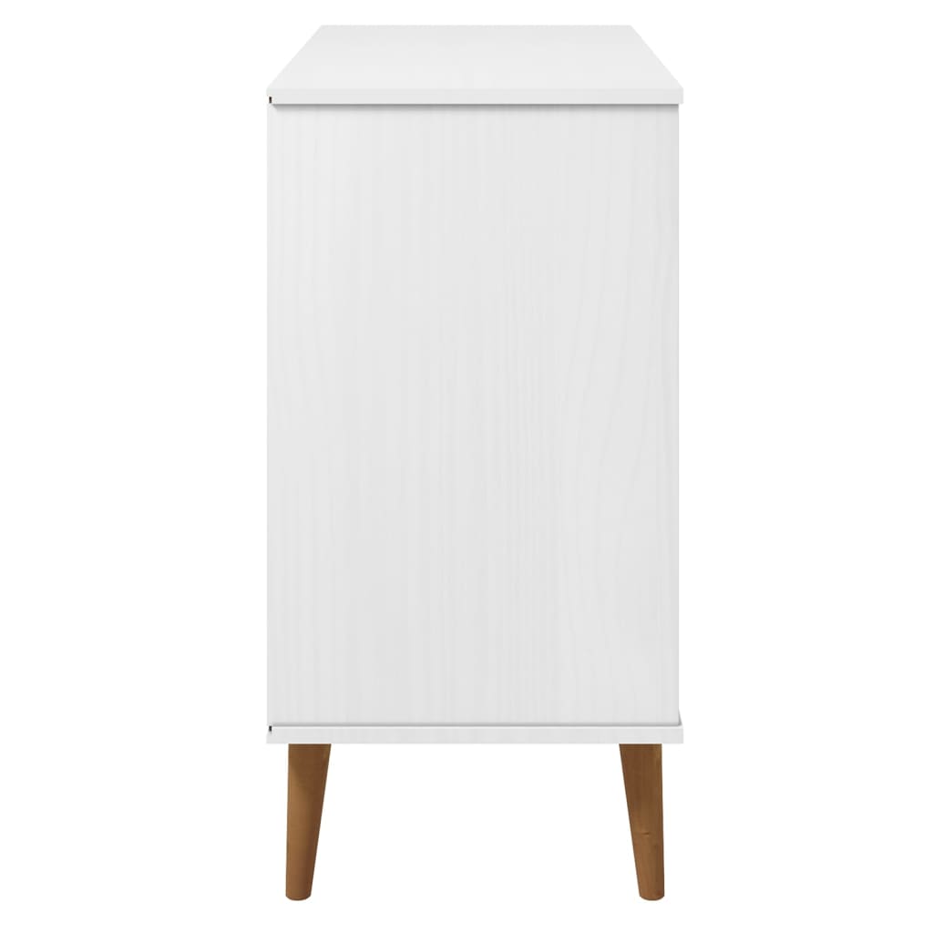 Skjenk MOLDE hvit 90x40x80 cm heltre furu