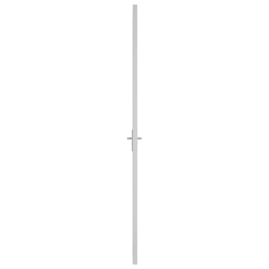 Innerdør 76x201,5 cm hvit ESG glass og aluminium