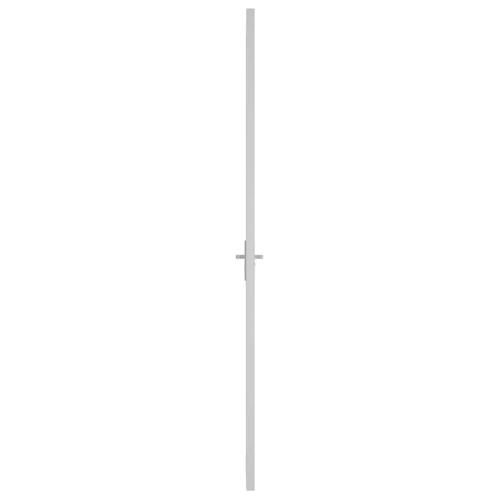 Innerdør 83x201,5 cm hvit ESG glass og aluminium