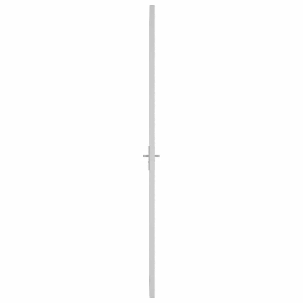 Innerdør 93x201,5 cm hvit ESG glass og aluminium