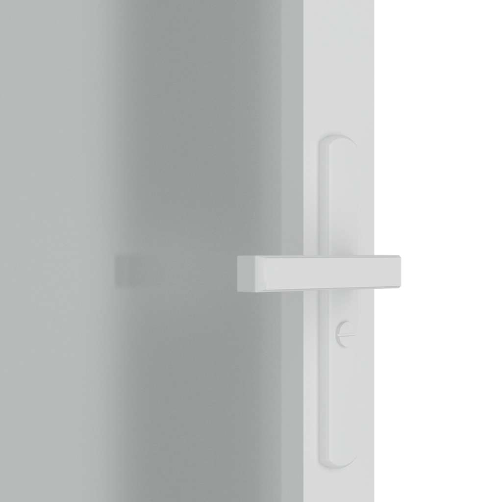 Innerdør 102,5x201,5 cm hvit matt glass og aluminium