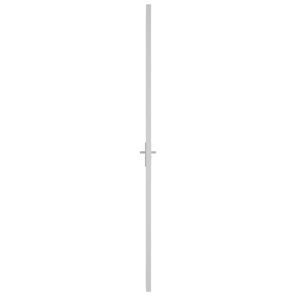 Innerdør 93x201,5 cm hvit ESG glass og aluminium