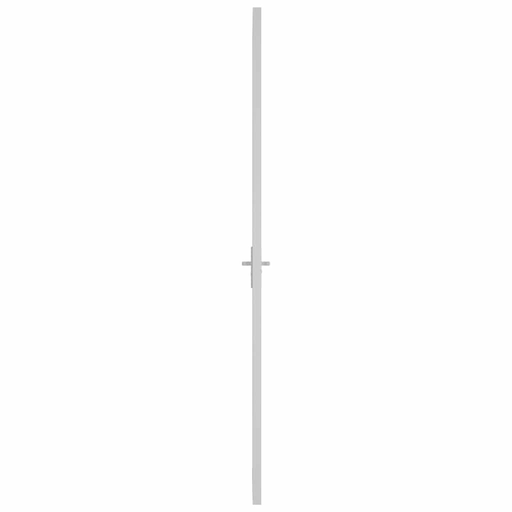 Innerdør 93x201,5 cm hvit ESG glass og aluminium
