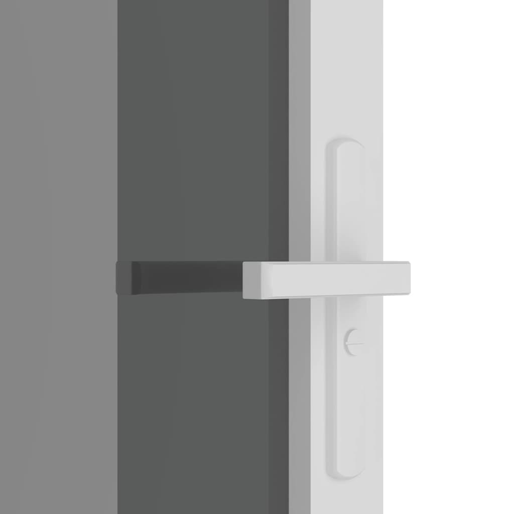 Innerdør 93x201,5 cm hvit ESG glass og aluminium
