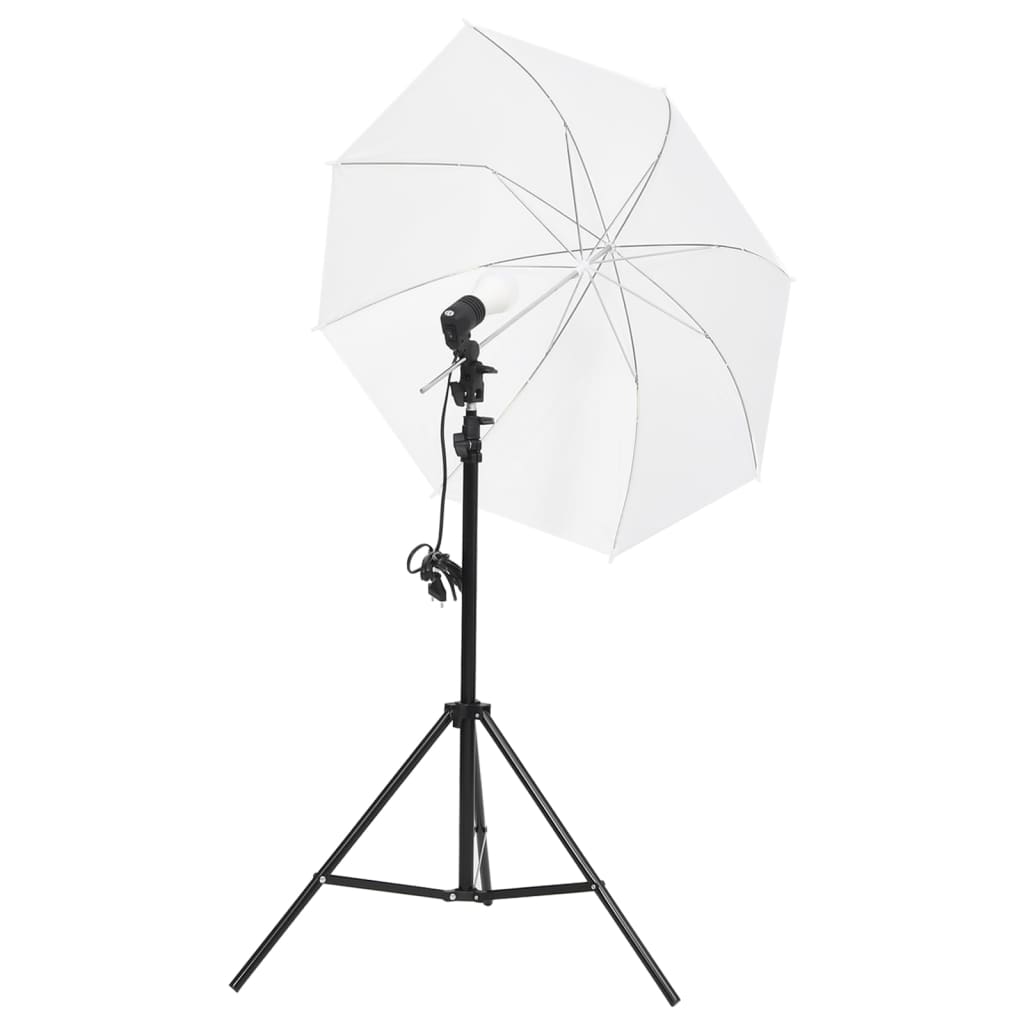 Fotostudiosett med lyssett, bakgrunn og reflektor