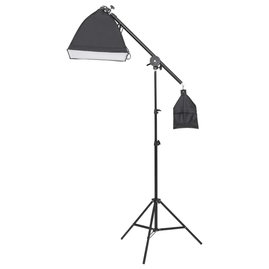 Fotostudiosett med lyssett, bakgrunn og reflektor