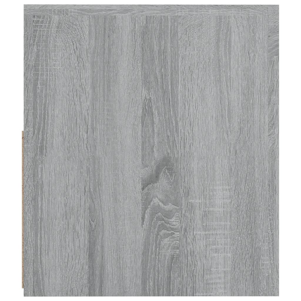 Nattbord 2 stk med LED-lys grå sonoma 60x35x40 cm