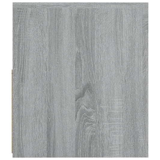 Nattbord 2 stk med LED-lys grå sonoma 60x35x40 cm