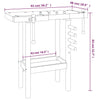 Arbeidsbenk med skrustikker 92x48x83 cm heltre akasie