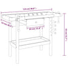Arbeidsbenk med skuff og skrustikker 124x52x83 cm heltre akasie