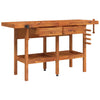Arbeidsbenk skuffer og skrustikker 162x62x83 cm heltre akasie