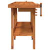 Arbeidsbenk skuffer og skrustikker 162x62x83 cm heltre akasie