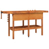 Arbeidsbenk skuffer og skrustikker 162x62x83 cm heltre akasie