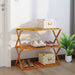 Sammenleggbar hylle 3 lag brun 70x31x63 cm heltre akasie