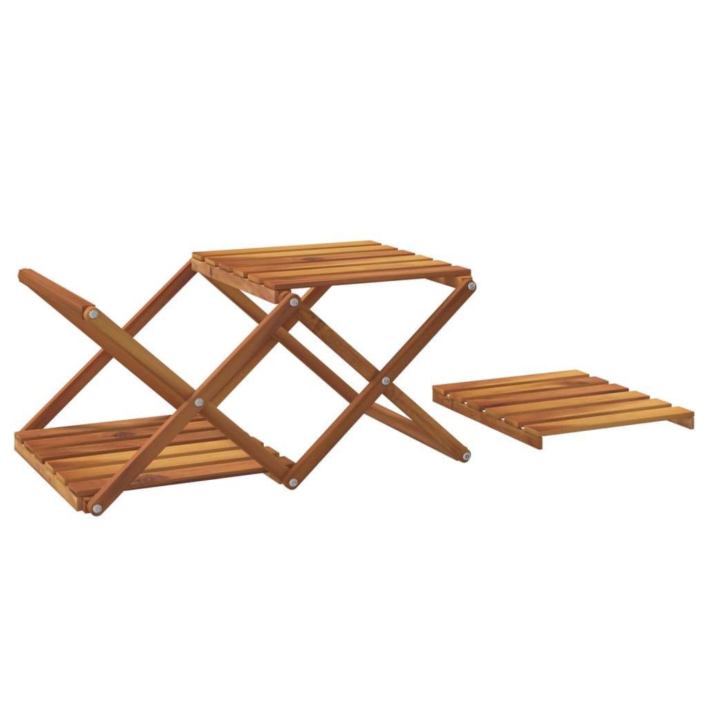Sammenleggbar hylle 3 lag brun 43x31x63 cm heltre akasie