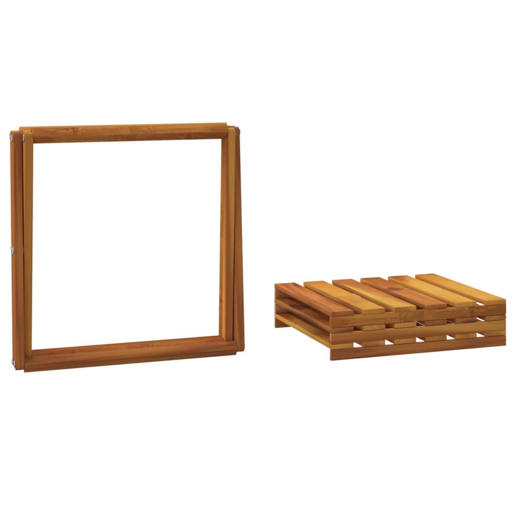 Sammenleggbar hylle 3 lag brun 43x31x63 cm heltre akasie