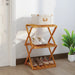 Sammenleggbar hylle 3 lag brun 43x31x63 cm heltre akasie