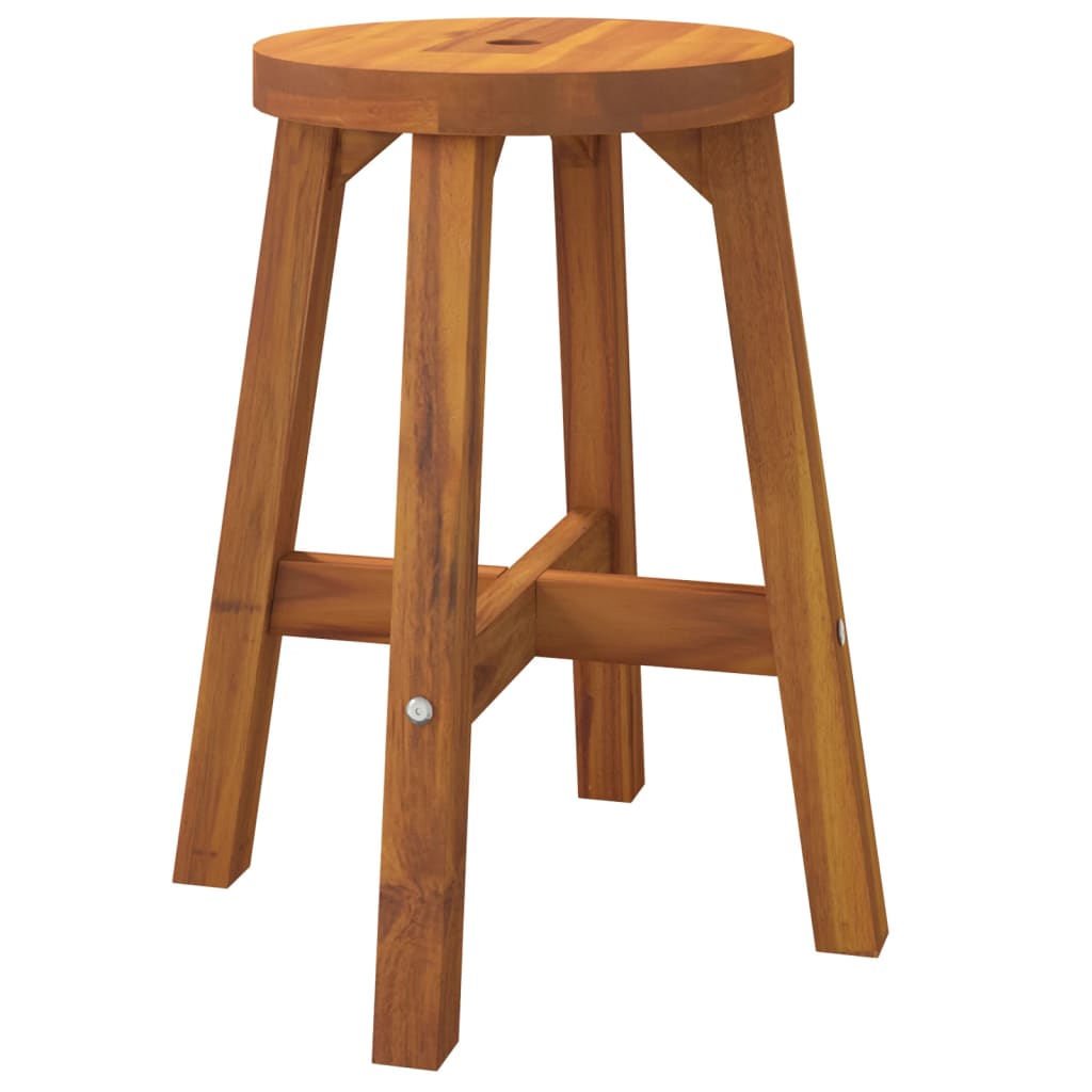 Krakk brun 38x38x45 cm rund heltre akasie