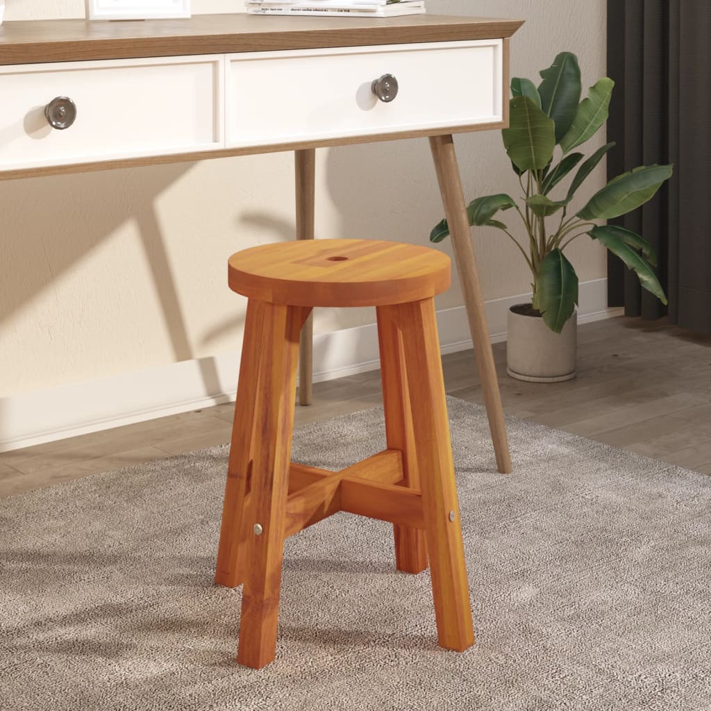 Krakk brun 38x38x45 cm rund heltre akasie