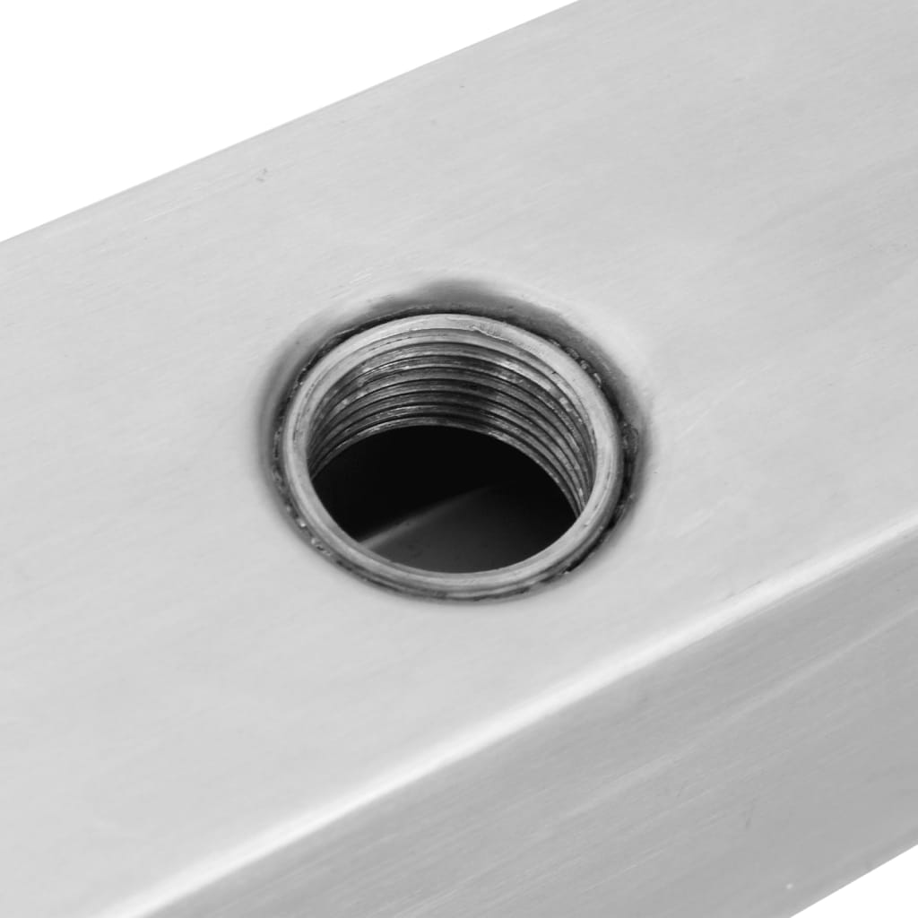 Foss med LED rustfritt stål 110 cm