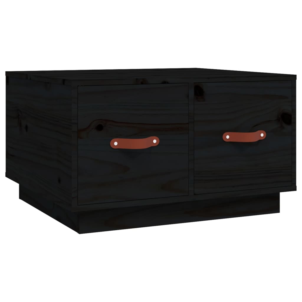 Salongbord svart 60x53x35 cm heltre furu
