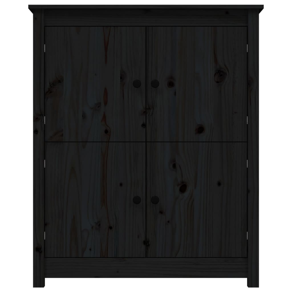 Skjenk svart 83x41,5x100 cm heltre furu