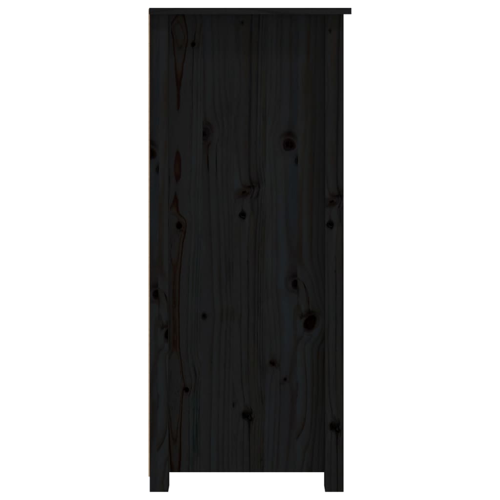 Skjenk svart 83x41,5x100 cm heltre furu