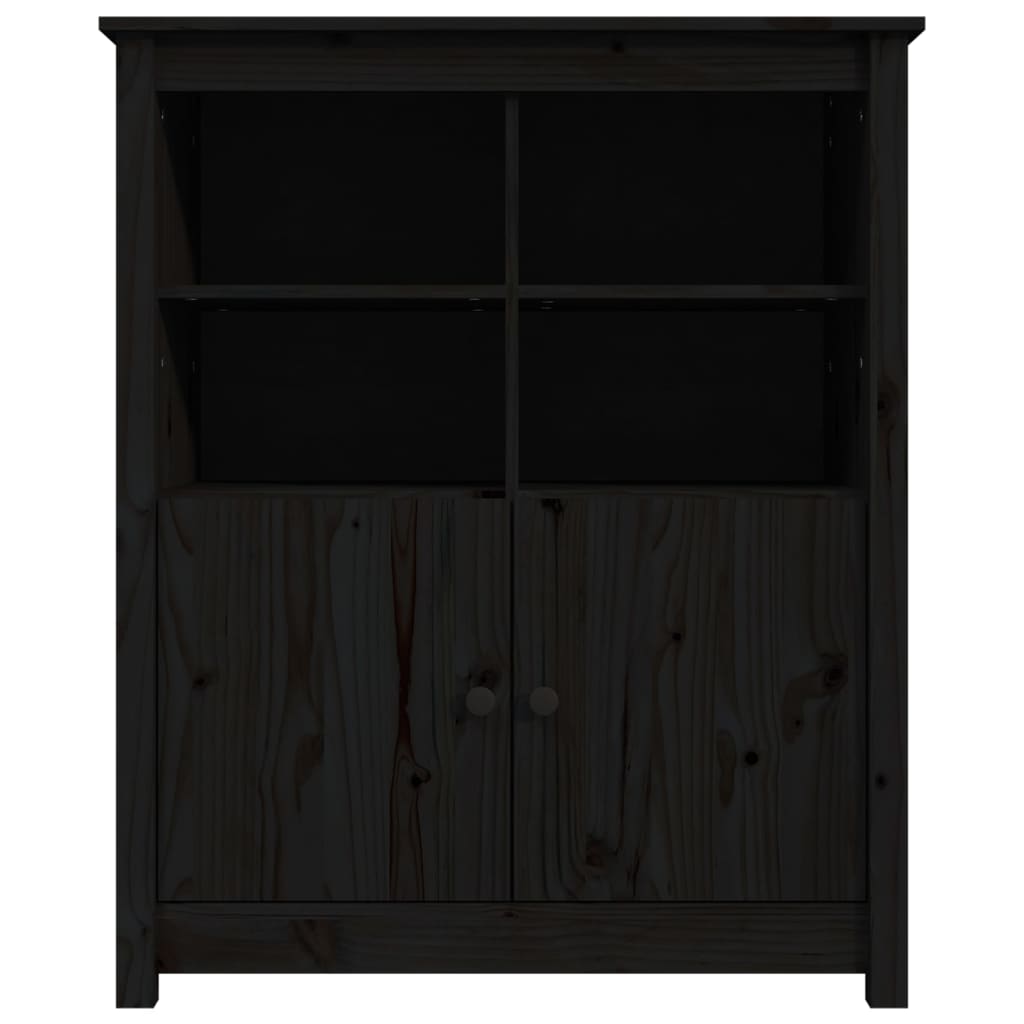 Skjenk svart 83x41,5x100 cm heltre furu