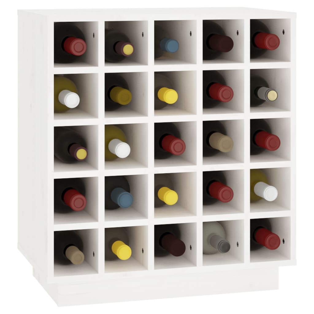 Vinhylle hvit 55,5x34x61 cm heltre furu