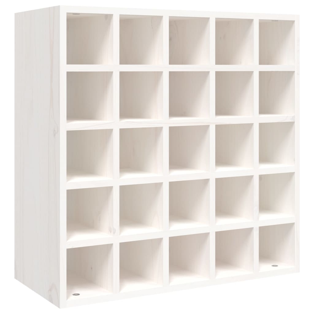 Vinskap hvit 56x25x56 cm heltre furu