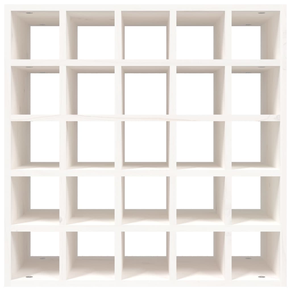 Vinskap hvit 56x25x56 cm heltre furu