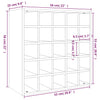 Vinskap hvit 56x25x56 cm heltre furu
