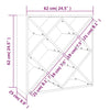 Vinhylle hvit 62x25x62 cm heltre furu