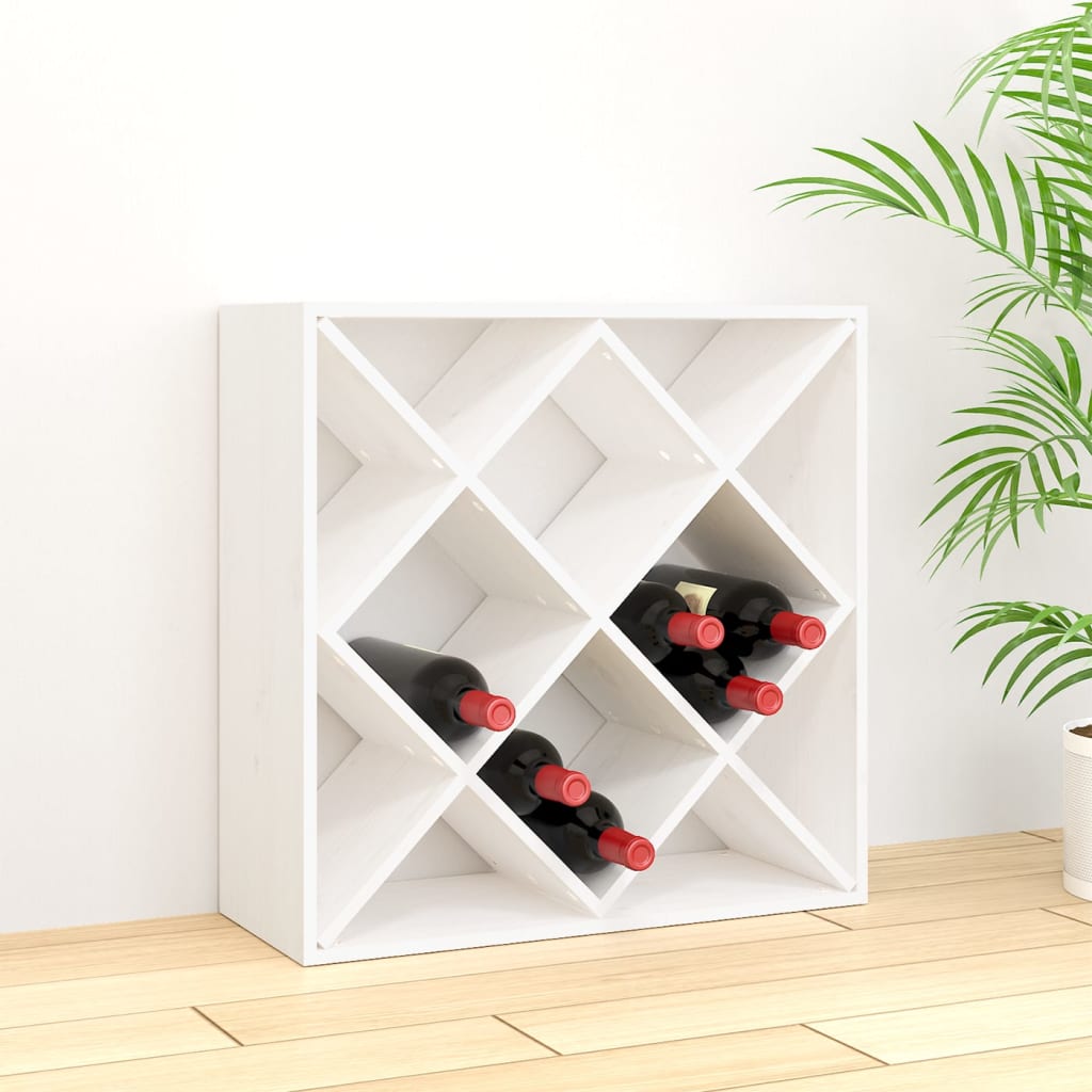 Vinhylle hvit 62x25x62 cm heltre furu