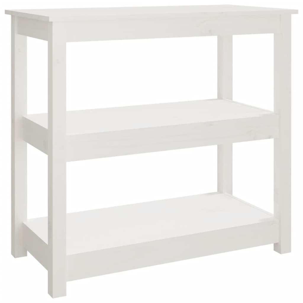 Konsollbord hvit 80x40x74 cm heltre furu vidaXL
