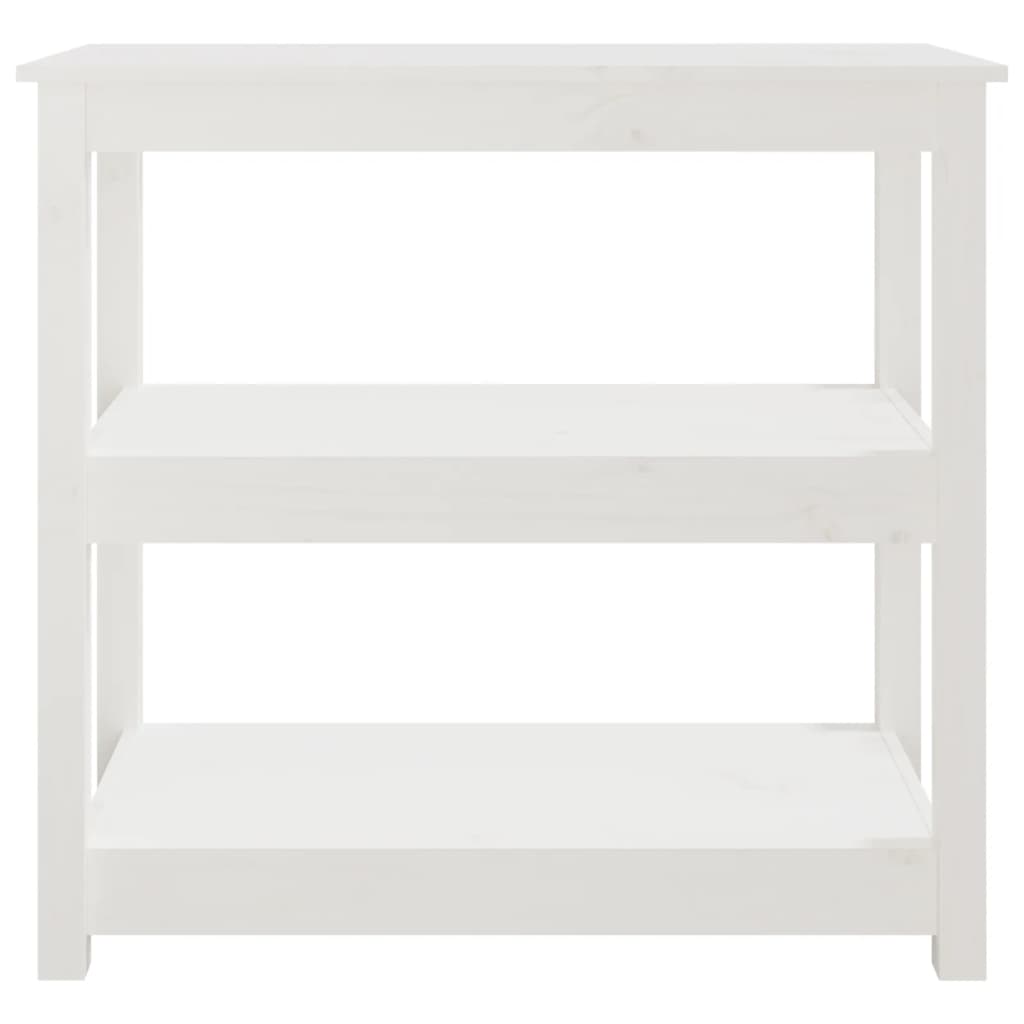 Konsollbord hvit 80x40x74 cm heltre furu vidaXL
